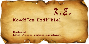 Kovács Ezékiel névjegykártya